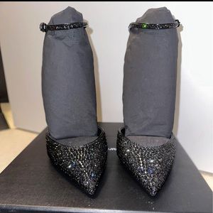 YSL strassed heels